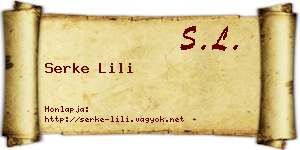 Serke Lili névjegykártya